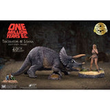 One Million Years B.C. Triceratops & Loana Set (32cm, 12-inch series, Star Ace Toys)