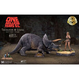 One Million Years B.C. Triceratops & Loana Set (32cm, 12-inch series, Star Ace Toys)
